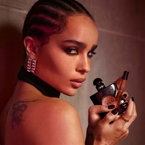 ysl perfume zoe kravitz|black opium perfume advert girl.